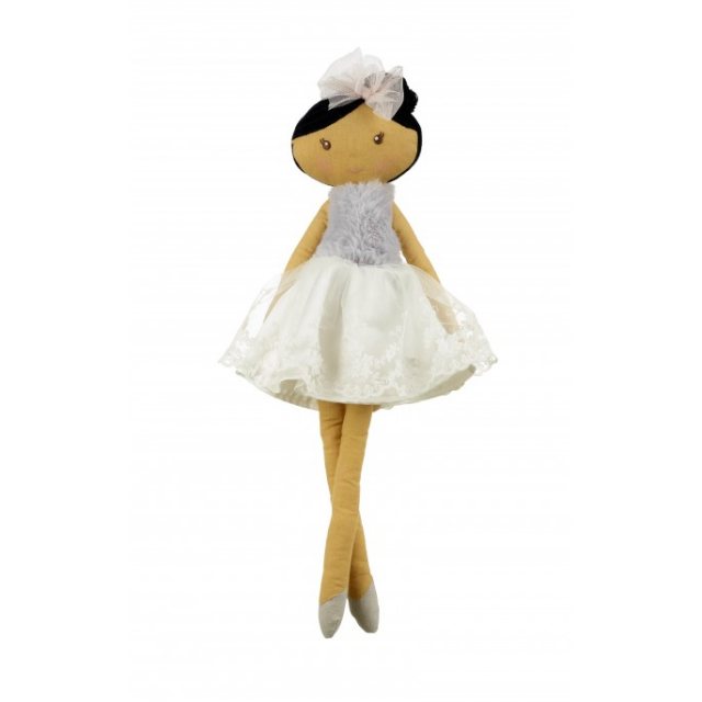 Orange Tree Toys Powell Craft Rag Doll with Pink Exotic Flower Dress