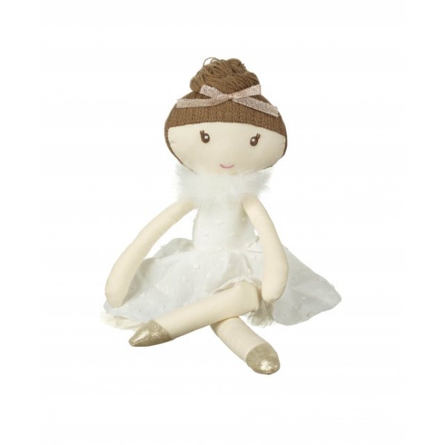 Orange Tree Toys Powell Craft Rag Doll with Pink Exotic Flower Dress