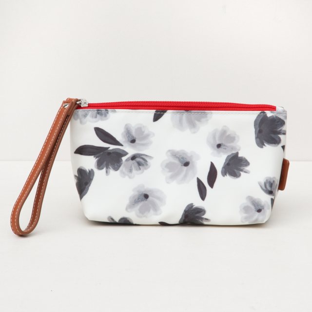 Caroline Gardner Caroline Gardner Blue Floral Mini Cube Cosmetic Bag