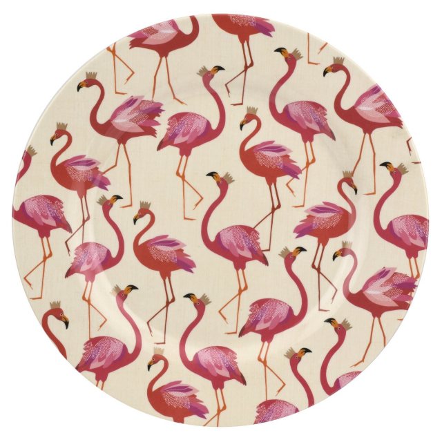 Sara Miller London D/C   Sara Miller Flamingo Melamine Dinner Plate