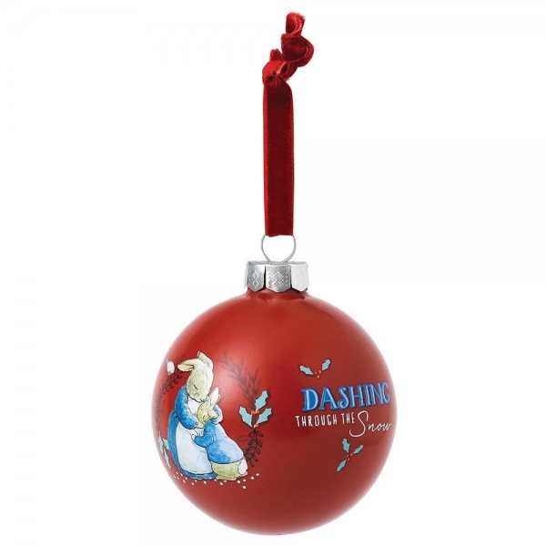 Peter Rabbit™ Mrs Rabbit & Petter Rabbit Merry Christmas Bauble