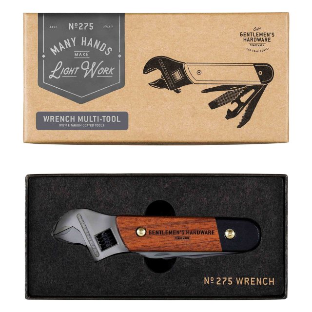 Gentlemen's Hardware GEN Wrench Multi Tool Wood Handles & Titanium