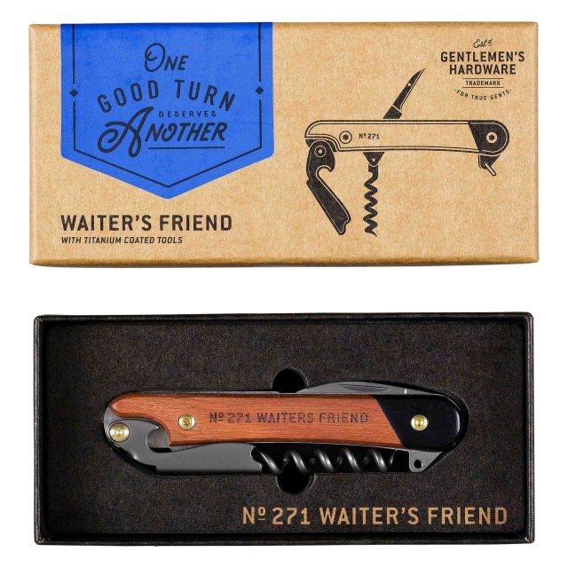 Gentlemen's Hardware GEN Waiters Friend Wood Handles & Stainless Steel