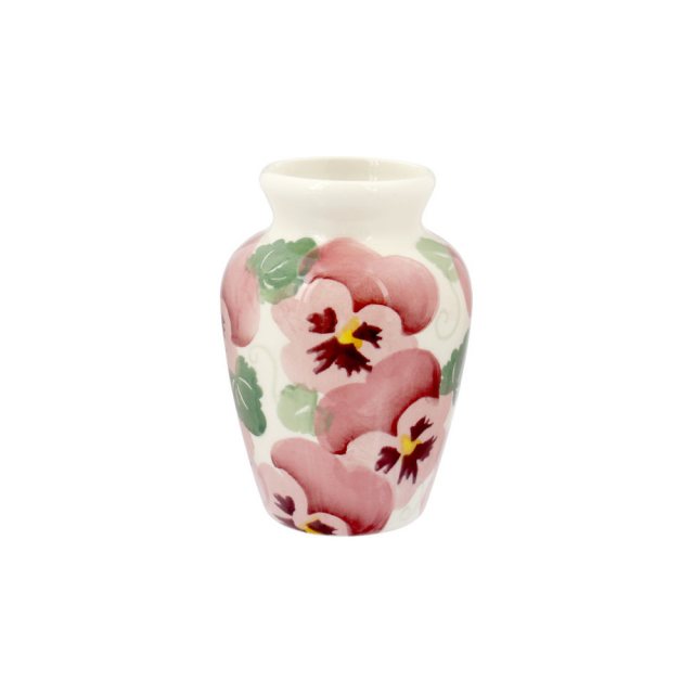 Emma Bridgewater Pink Pansy Mustard Pot Vase