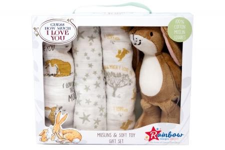 GHMILY Soft Toy With Muslin Gift Set