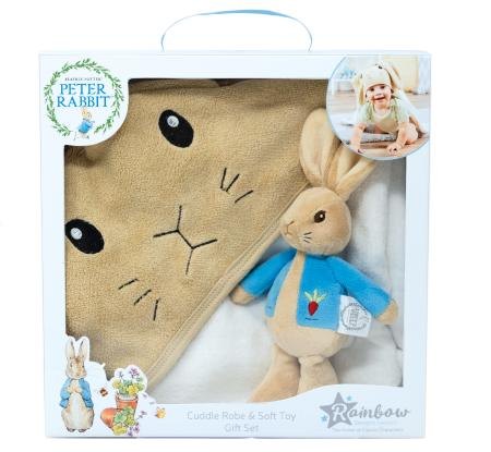 Peter Rabbit Soft Toy & Cuddle Robe Gift Set