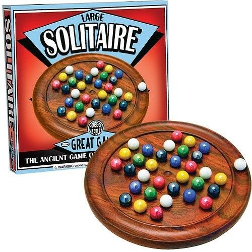 House Of Marbles Large Wooden Solitaire