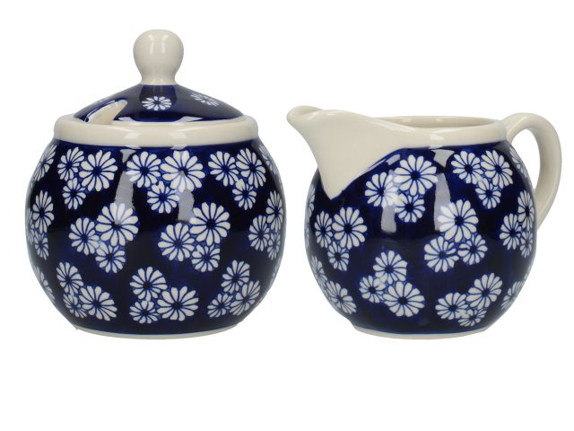 London Pottery Sugar and Creamer Set Small Daisies