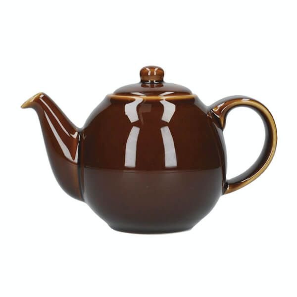 Rockingham Brown Globe Teapot