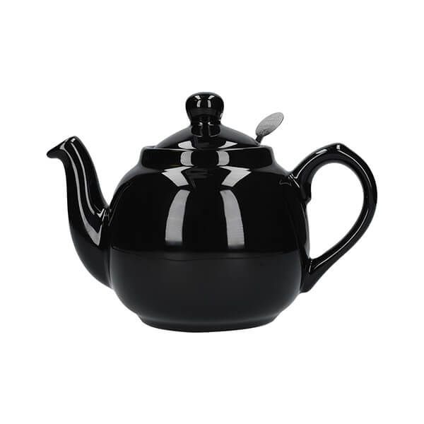 Gloss Black Farmhouse Filter Teapot