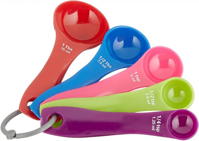 KitchenCraft Colourworks Brights 5pc Measuring Spoon Set