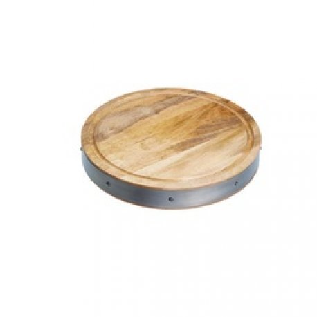 Industrial Kitchen Mango Wood Round Butchers Block