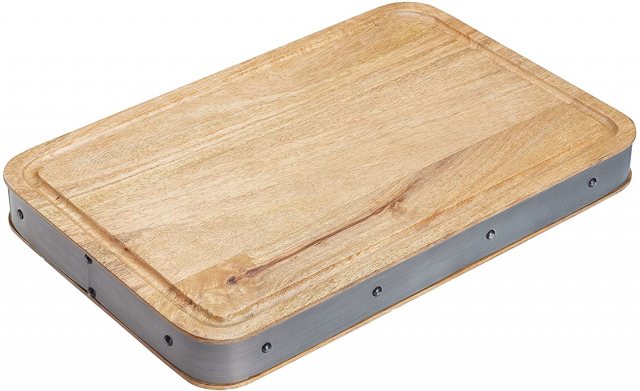 Kitchen Craft Insdustrial Kitchen Mango Wood Rect Butchers Block