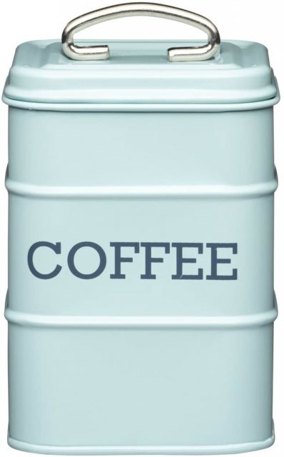 Living Nostalgia Vintage Blue Coffee Tin