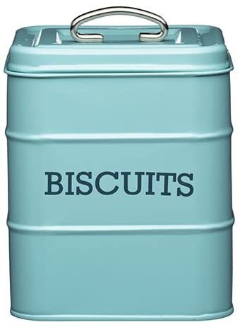 Living Nostalgia Vintage Blue Biscuit Tin