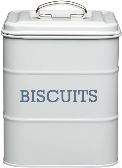 Living Nostalgia French Grey Biscuit Tin