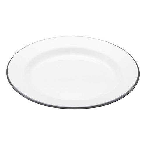 KitchenCraft Enamel Dinner Plate 24cm White