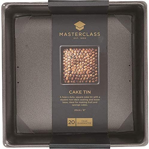 MasterClass Non Stick Deep Square Cake Tin 20cm