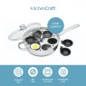 Kitchen Craft Stainless Steel Deep Six Hole Egg Poacher