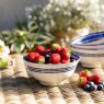 KitchenCraft Blue and White Greek-Style Ceramic Bowl