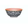 KitchenCraft Red Swirl and Black Spots Ceramic Bowl