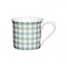 Kitchen Craft Blue Gingham Fluted Mug