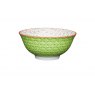 KitchenCraft Bright Green Geometric Print Ceramic Bowl