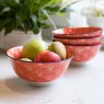 KitchenCraft Red Floral Stoneware Bowl