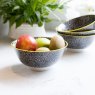 KitchenCraft Black and White Floral Ceramic Bowls