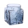 Dartington Crystal Marguerite Ink Blue Square Vase
