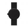 Leff Amsterdam Tube Watch D42 Black with Black Leather Strap