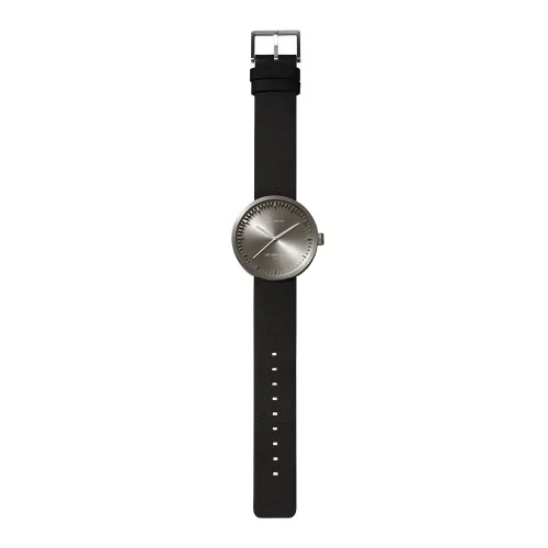 Leff Amsterdam Tube Watch D42 Steel with Black Strap