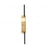 Leff Amsterdam Tube Watch D38 Brass with Black Leather Strap