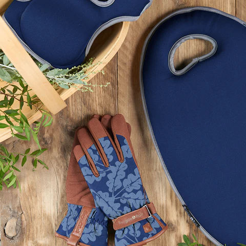 Burgon & Ball Oak Leaf Navy Gloves