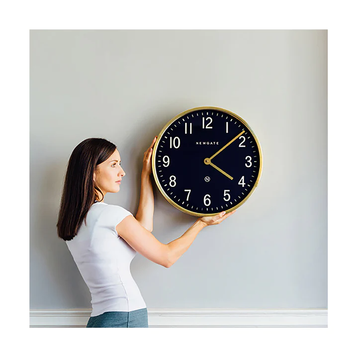 Newgate Mr Edwards Wall Clock in Brass