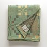 Melin Tregwynt Weaver Green Diamond Teal Blanket