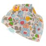 Ziggle Ziggle Blue & Grey Flowers Dribble Bib