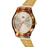 Orla Kiely Sara Miller Diamond Navy MOP Dial Gold Navy Strap Watch