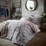 Fat Face Cabbages & Roses Floral Embroidery Feather Filled Cushion White