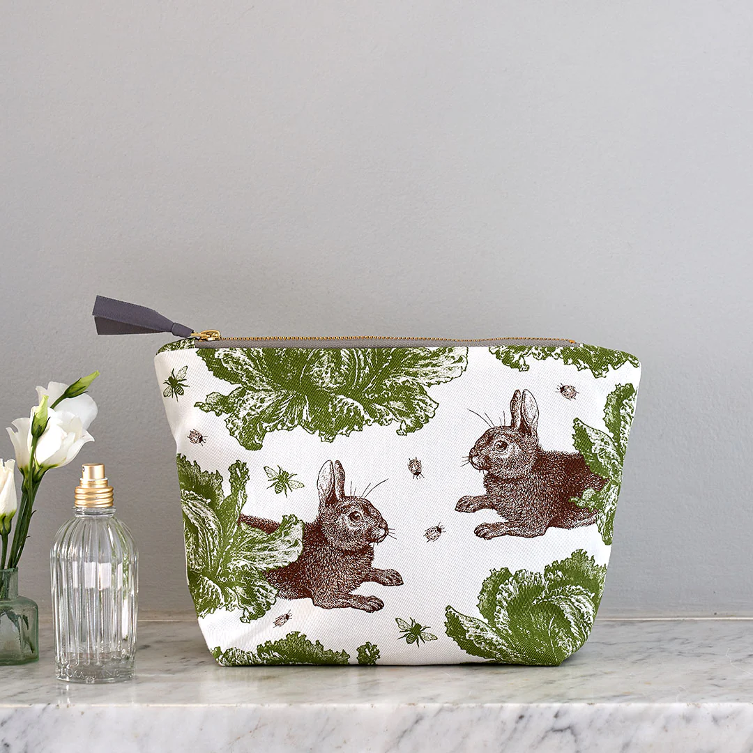 Thornback & Peel Classic Rabbit & Cabbage Large Cosmetic Bag