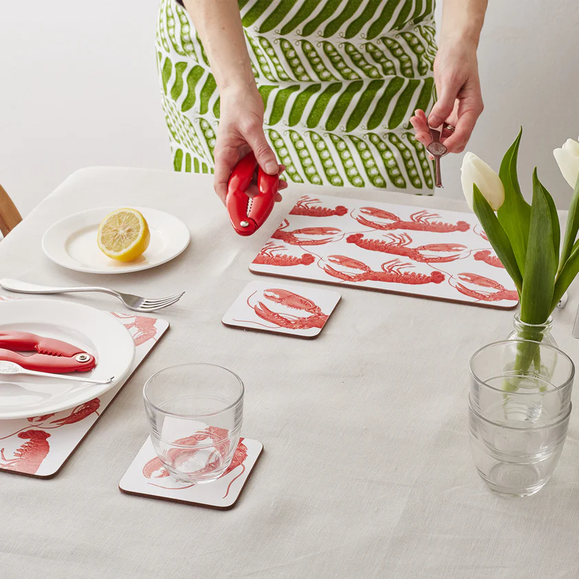 Thornback & Peel Coral Lobster Set of 4 Placemats