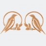 Sara Miller Bird Charm Earrings Rose Gold