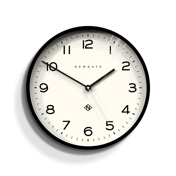 Newgate Echo Number Three Wall Clock in Black