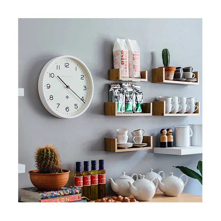 Newgate Echo Number Three Wall Clock in White