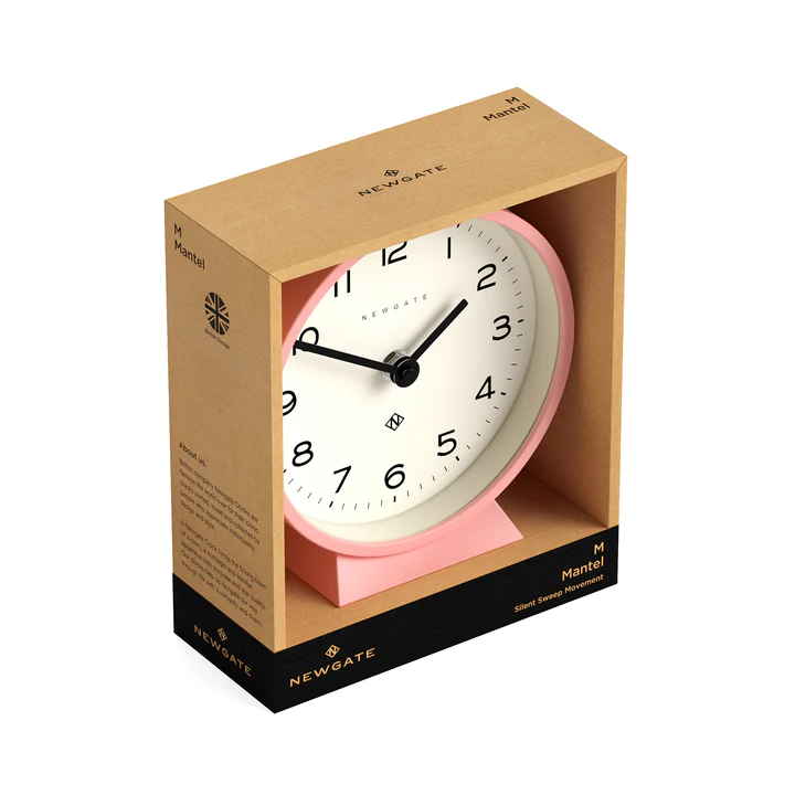 Newgate M Mantel Echo Clock - Marshmallow Pink