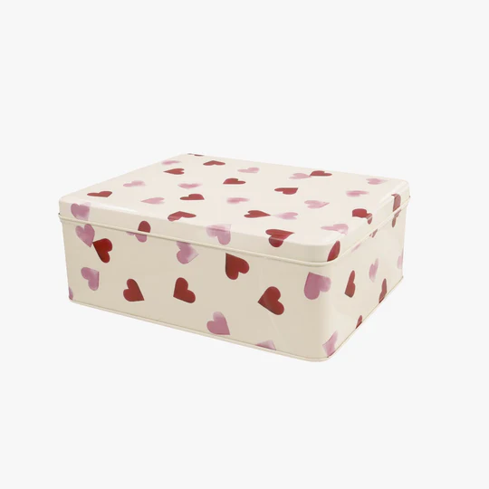 Emma Bridgewater Pink Hearts Medium Shallow Tin