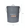 Garden Trading Compost Bucket 10L Charcoal