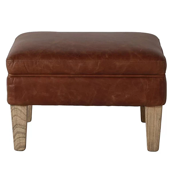 DWYRYD Vintage Brown Leather Stool