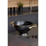 24cm S/S Matt Black & Brass Colander