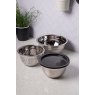 MasterClass Smart Space Stainless Steel Three Piece Bowl Set with Colander